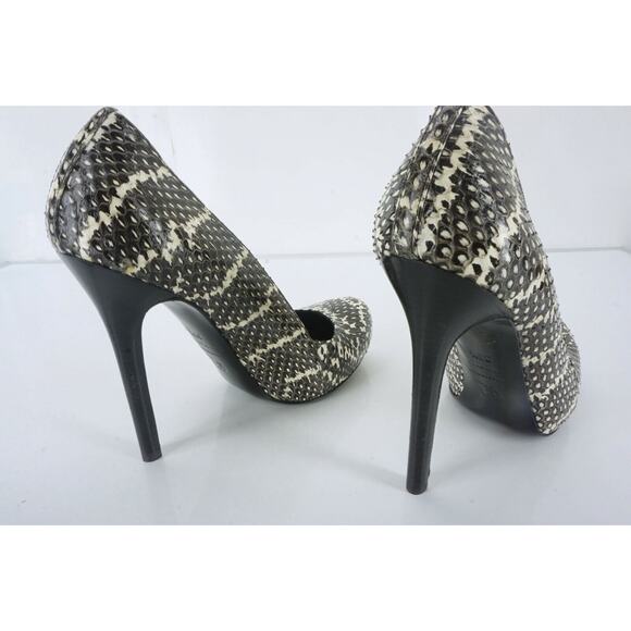 Alexander McQueen Gray Snake Optic Platform Heels Pumps Size 5.5 New $945 Toe Sz - Picture 9 of 12